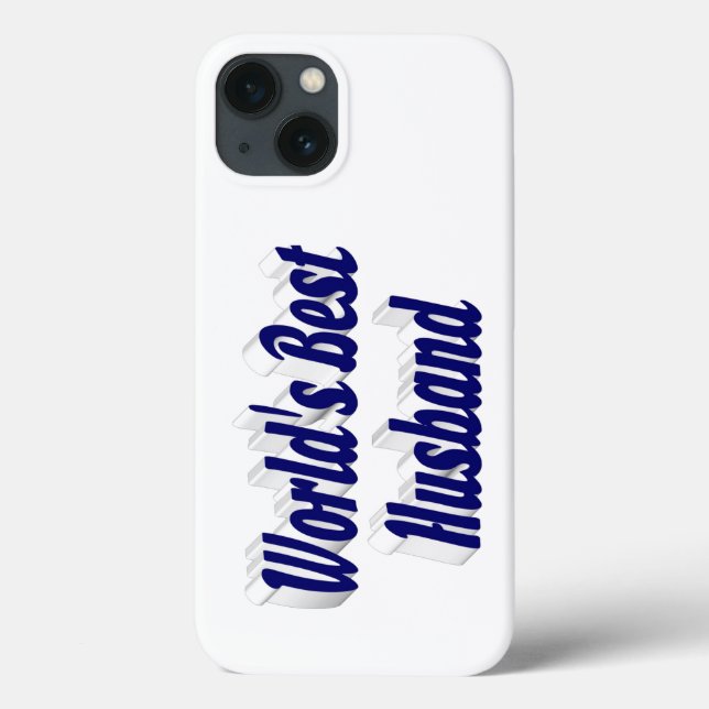 Ehemann mit dunkelblauem iPhone-Case mit Text Case-Mate iPhone Hülle (Rückseite)