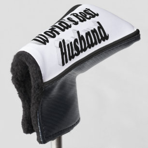 Ehemann mit schwarzem Text-Golf-Kopfabdeckung Golf Headcover