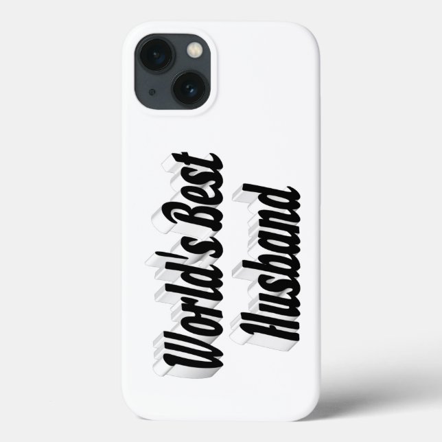 Ehemann mit schwarzer iPhone-Hülle mit Text Case-Mate iPhone Hülle (Rückseite)
