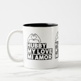 Ehemann Moderne Flitterwochen Weiße Schrift Schwar Zweifarbige Tasse