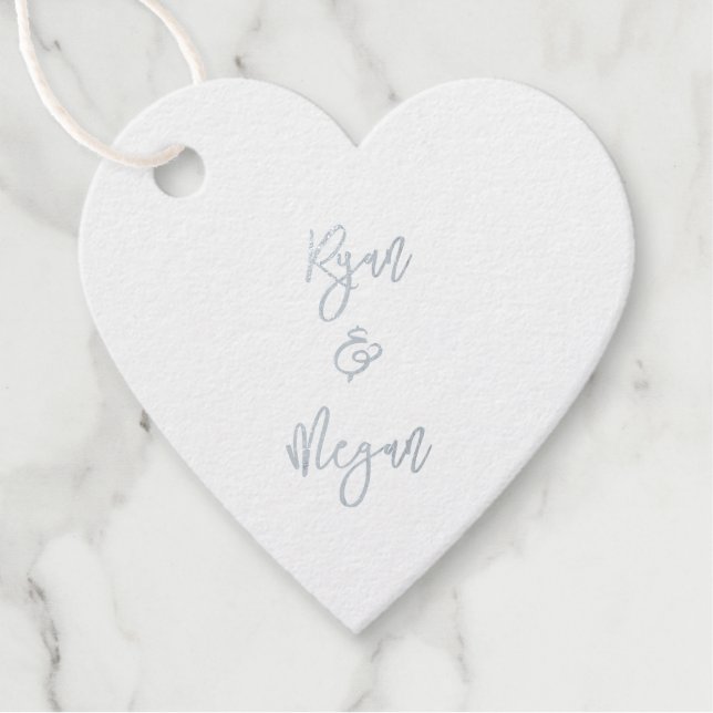 Ehemann NAME & NAME Verlobung Hochzeit Geschenkanhänger (Vorderseite)