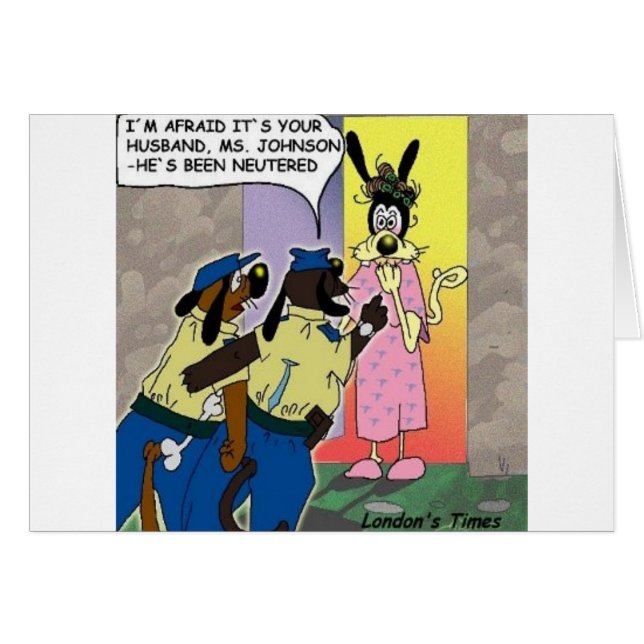 Ehemann Neutered Funny Dog oder Polizeigeschenke & (Vorderseite (Horizontal))