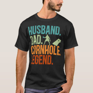 Ehemann Papa Cornhole Legende Sackwurf Bohnenbeute T-Shirt