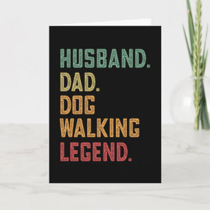 Ehemann Papa Hunde-Spaziergang-Legende Hund Karte
