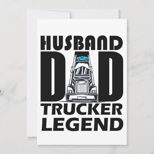 Ehemann Papa LKW-Legende von Vater, Geschenk von P Einladung (Vorderseite)
