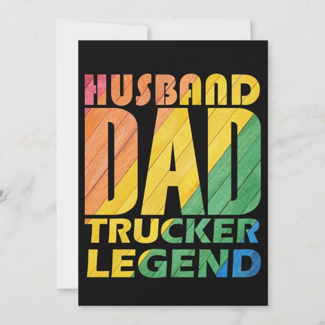 Ehemann Papa LKW-Legende von Vater, Geschenk von P Einladung (Vorderseite)