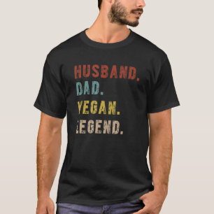 Ehemann Papa Vegan Legende Werde Vegan Retro Vinta T-Shirt