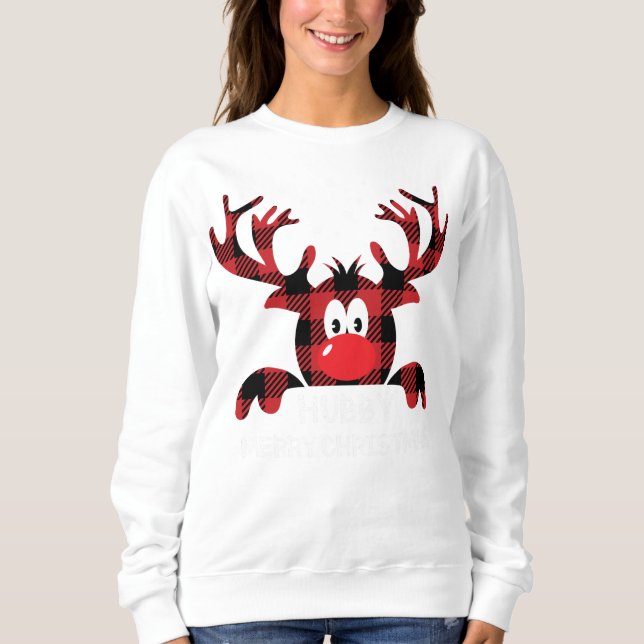 Ehemann Sei immer du selbst Renntier Weihnachtsman Sweatshirt (Vorderseite)