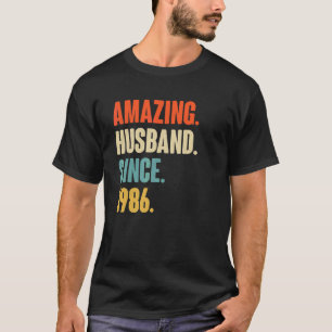 Ehemann seit 1986 36 Hochzeitstag Vintage T-Shirt