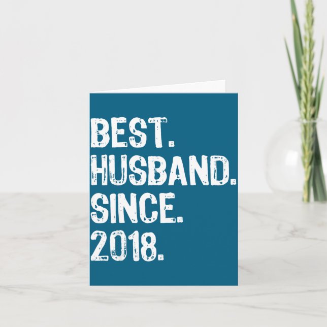 Ehemann seit 2018 1. Hochzeit Karte (Vorderseite)
