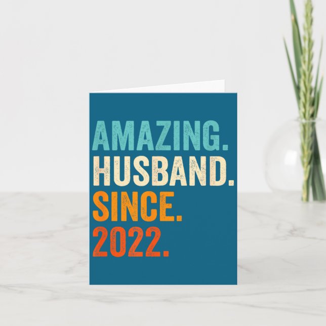Ehemann seit 2022 3. Hochzeitskunstwerk Karte (Vorderseite)