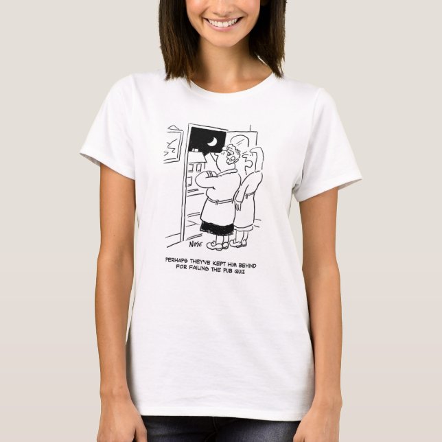 Ehemann spät aus dem Pub. Pub Quiz T-Shirt (Vorderseite)