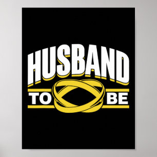 Ehemann, um Bridge Team Party Groom Bachelor Poster