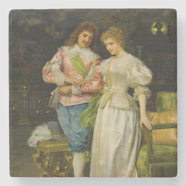 Ehemann und Ehefrau betrogen (Hochzeit und Ehe) Steinuntersetzer (Vorderseite)