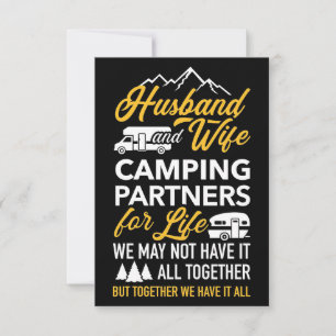 Ehemann und Ehefrau Campingpartner Dankeskarte