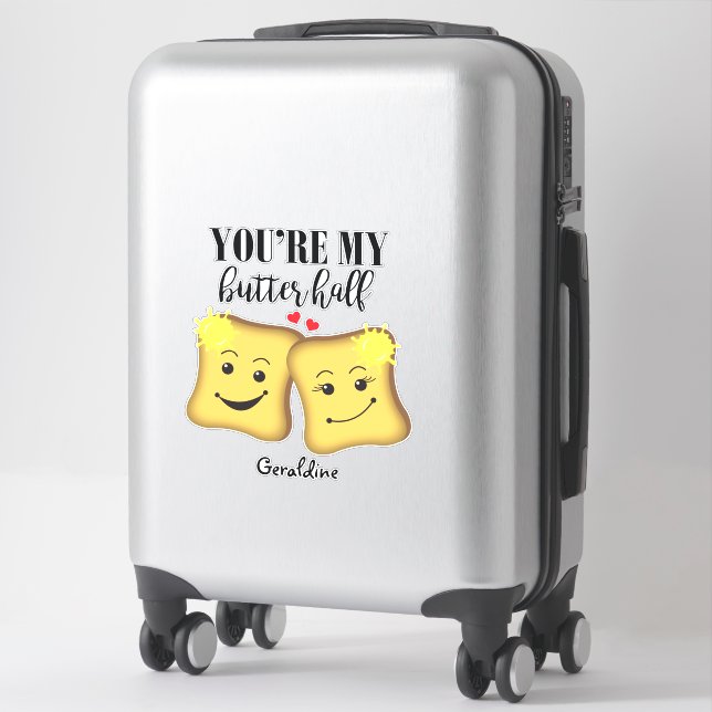 Ehemann und Ehefrau My Better Halb Funny Valentine Aufkleber (Koffer)