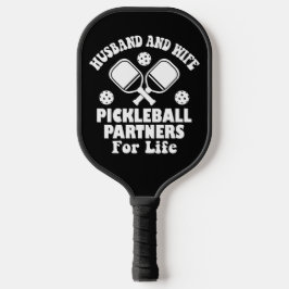 Ehemann und Ehefrau Pickleball Partner für das Leb Pickleball Schläger