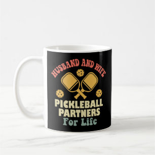 Ehemann und Ehefrau Pickleball Partner für Leben Kaffeetasse