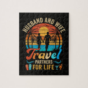 Ehemann und Ehefrau Reisepartner fürs Leben Strand Puzzle