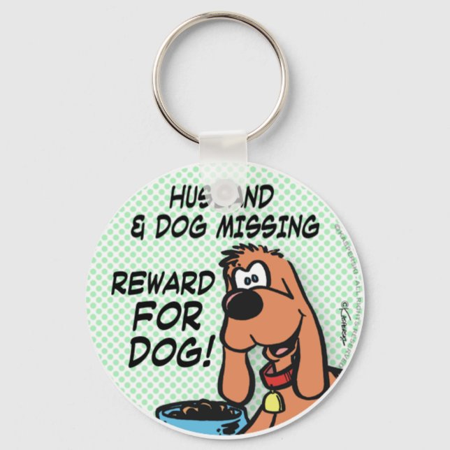 Ehemann und Hund Schlüsselanhänger (Vorderseite)
