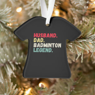 Ehemann Vater Badminton-Legende Vintage Weihnachte Ornament