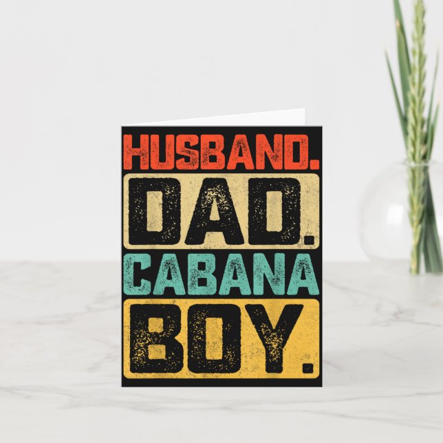 Ehemann Vater Cabana Vatertag Karte (Vorderseite)