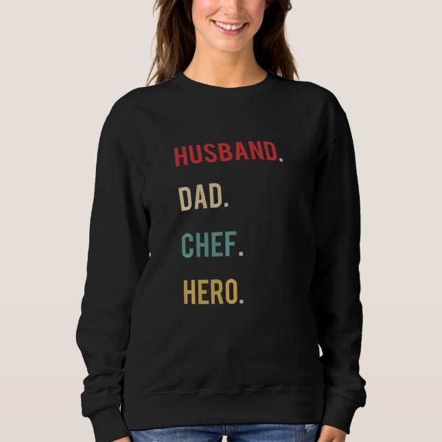 Ehemann Vater Chef Held Tag Merch Sweatshirt (Vorderseite)