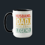Ehemann, Vater, die Legende des Pickleball Tasse<br><div class="desc">Lass dem Mann in deinem Leben,  dass er eine Legende ist (selbst wenn es in seinem eigenen Kopf ist!). Sie können das mit seinem Namen personalisieren,  und er wird begeistert sein,  seinen Status seinen Freunden,  Kollegen und anderen Picklebalern bekannt zu geben.</div>