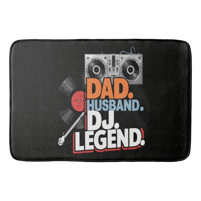 Ehemann Vater DJ Legende Badematte (Vorderseite)