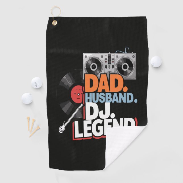 Ehemann Vater DJ Legende Golfhandtuch (Insitu)