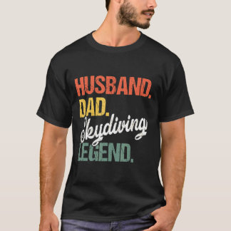 Ehemann Vater Fallschirmsprung Legende Retro T-Shirt