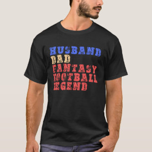 Ehemann Vater Fantasy Football Legende Herren Retr T-Shirt