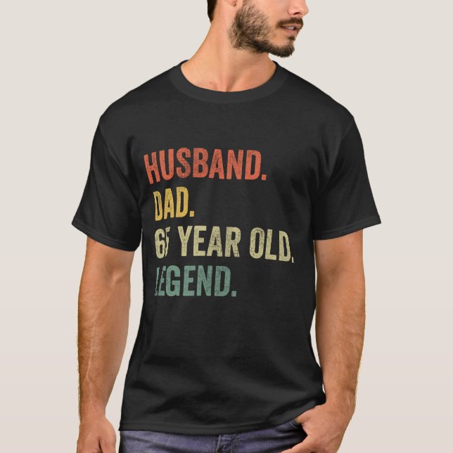Ehemann Vater Grandpa Legend 65. Senior Citizen T-Shirt (Vorderseite)