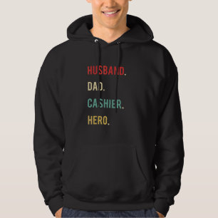 Ehemann Vater Kassierer Held Tag Merch Hoodie
