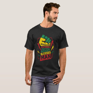 Ehemann Vater König Gesegneter Schwarzer Vater T-Shirt