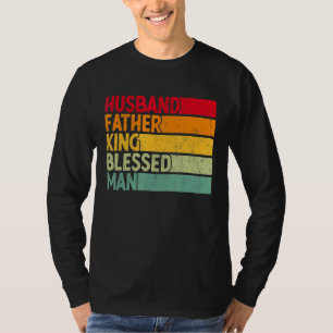 Ehemann Vater König Seligen Mann Vater Black Histo T-Shirt