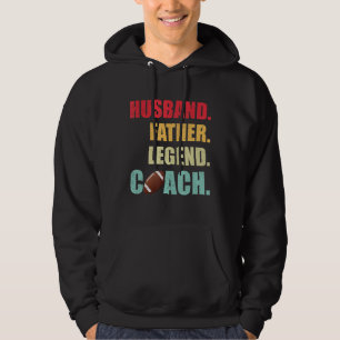 Ehemann Vater Legend Football Coach Vatertag Hoodie