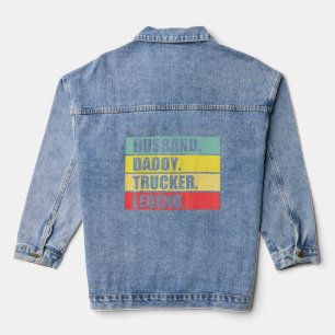 Ehemann Vater LKW-Fahrer Zitat LKW-Fahrer Vintage  Jeansjacke