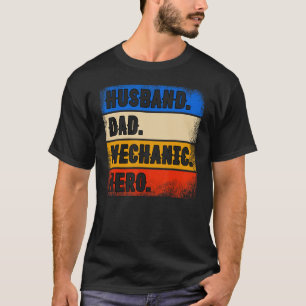 Ehemann Vater Mechaniker Held Vatertag Mechaniker T-Shirt