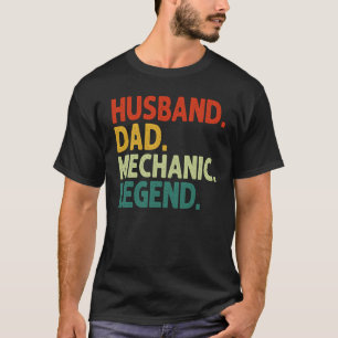 Ehemann Vater Mechaniker Legende Vintage Maschinis T-Shirt