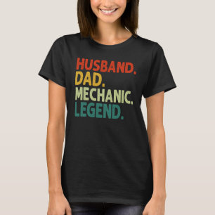 Ehemann Vater Mechaniker Legende Vintage Maschinis T-Shirt