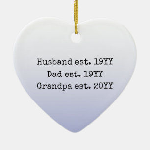Ehemann Vater Opa Est Etablierte Opa Keramik Ornament