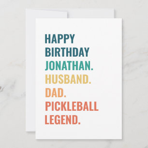 Ehemann Vater Pickleball-Legende Benutzerdefiniert Karte