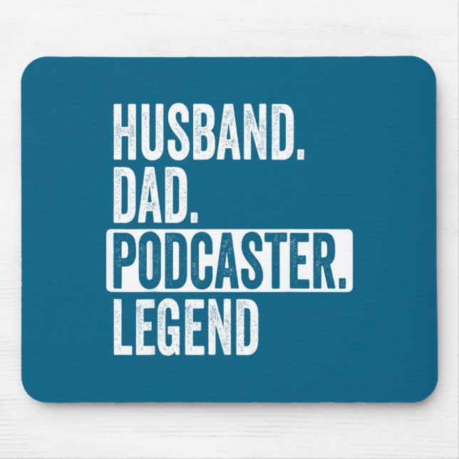Ehemann Vater Podcaster Legende für Grafikdesign Mousepad (Vorne)