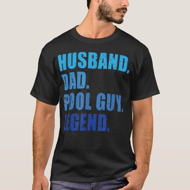 Ehemann Vater Pool-Typ Legende Lustig T-Shirt (Vorderseite)