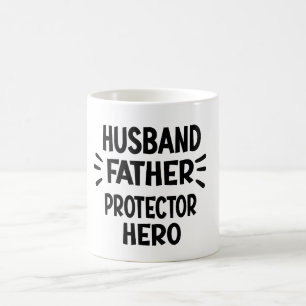 Ehemann Vater Protector Hero Funny Vatertag Kaffeetasse