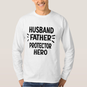 Ehemann Vater Protector Hero Funny Vatertag T-Shirt