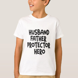 Ehemann Vater Protector Hero Funny Vatertag T-Shirt
