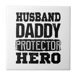 Ehemann Vater Protector Väter Tag Geschenk Vater Fliese