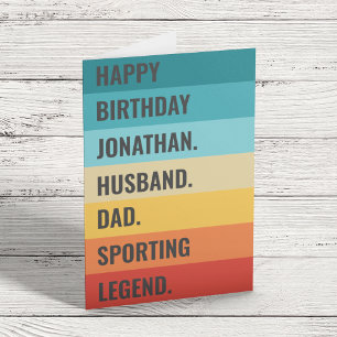 Ehemann Vater Sportlegende Lustiger Geburtstag Karte